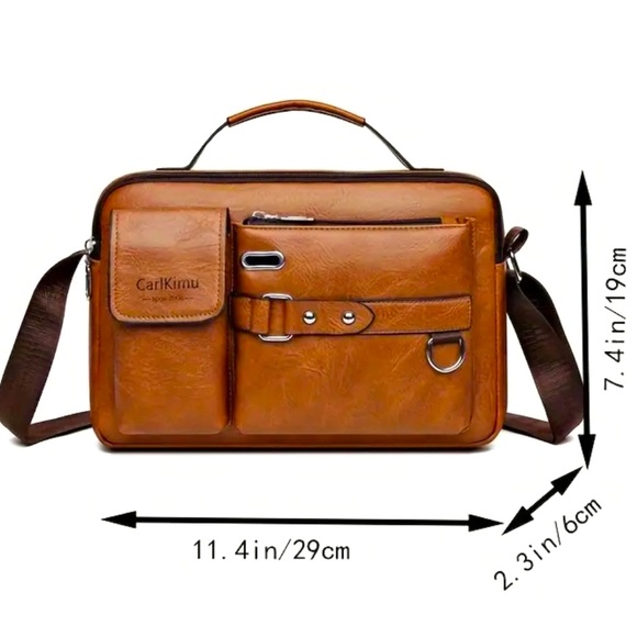 Vintage Style Messenger Bag - Vintage Explorer Sling Bag, Multi-Pocket Bag - Picture 6 of 15